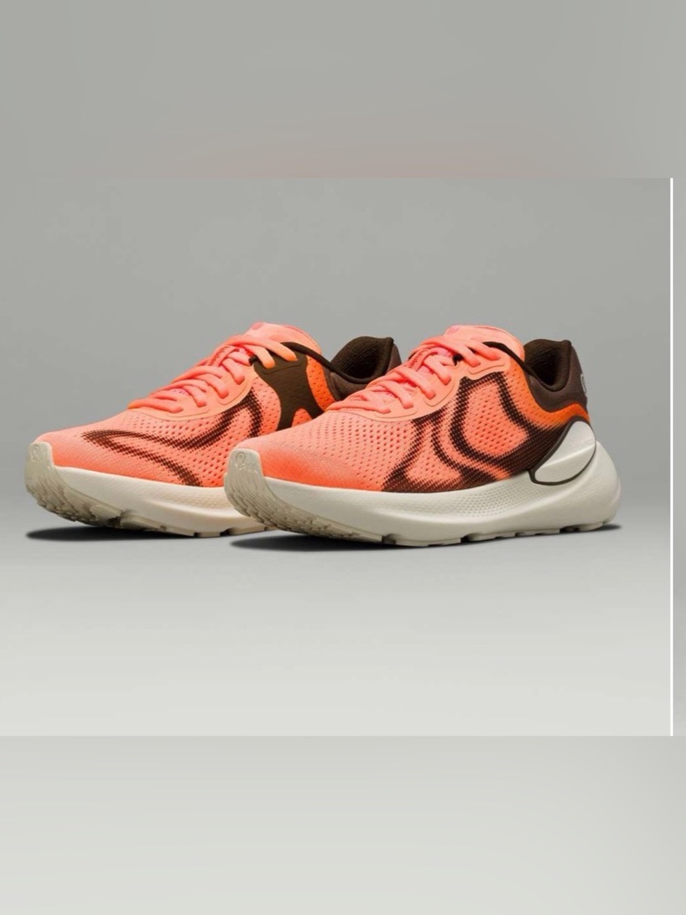 NIB New Lululemon MENS Beyondfeel Running Shoe Juicy Peach / Bone / Espresso